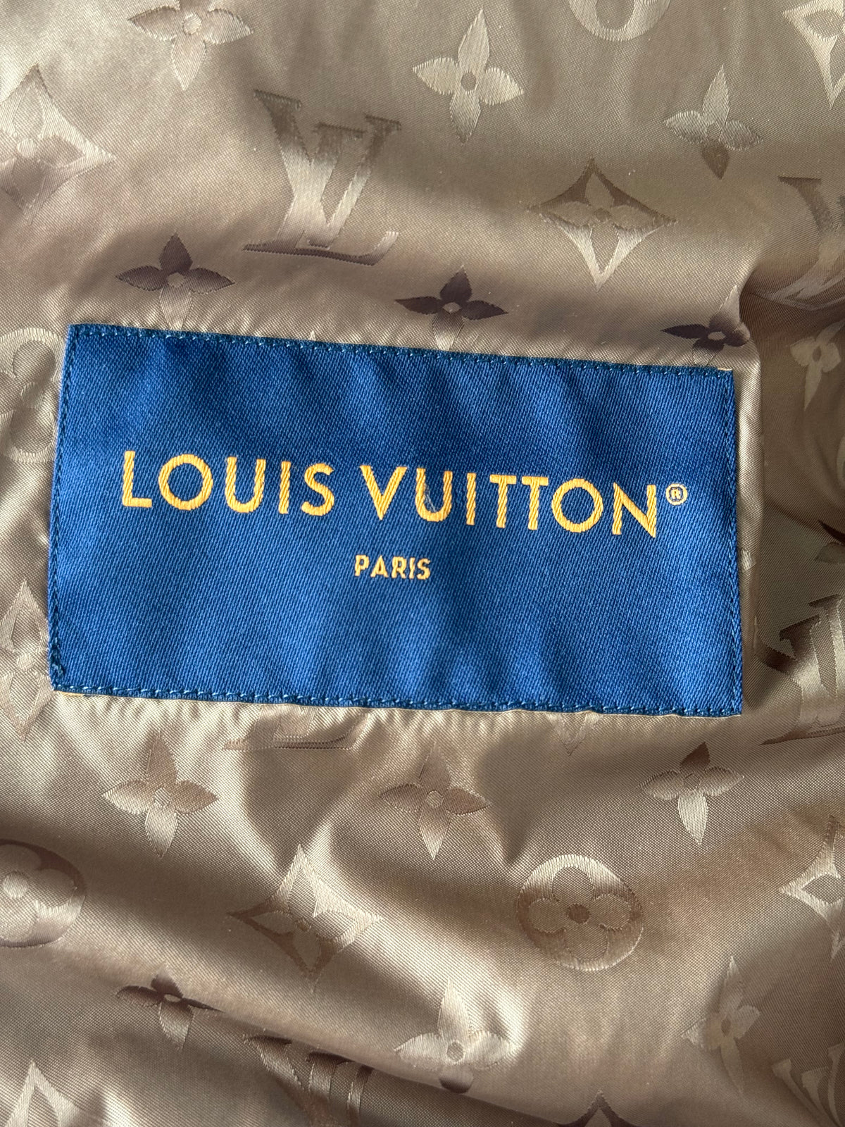 Louis Vuitton Brown Logo Fleece Zip Up Jacket