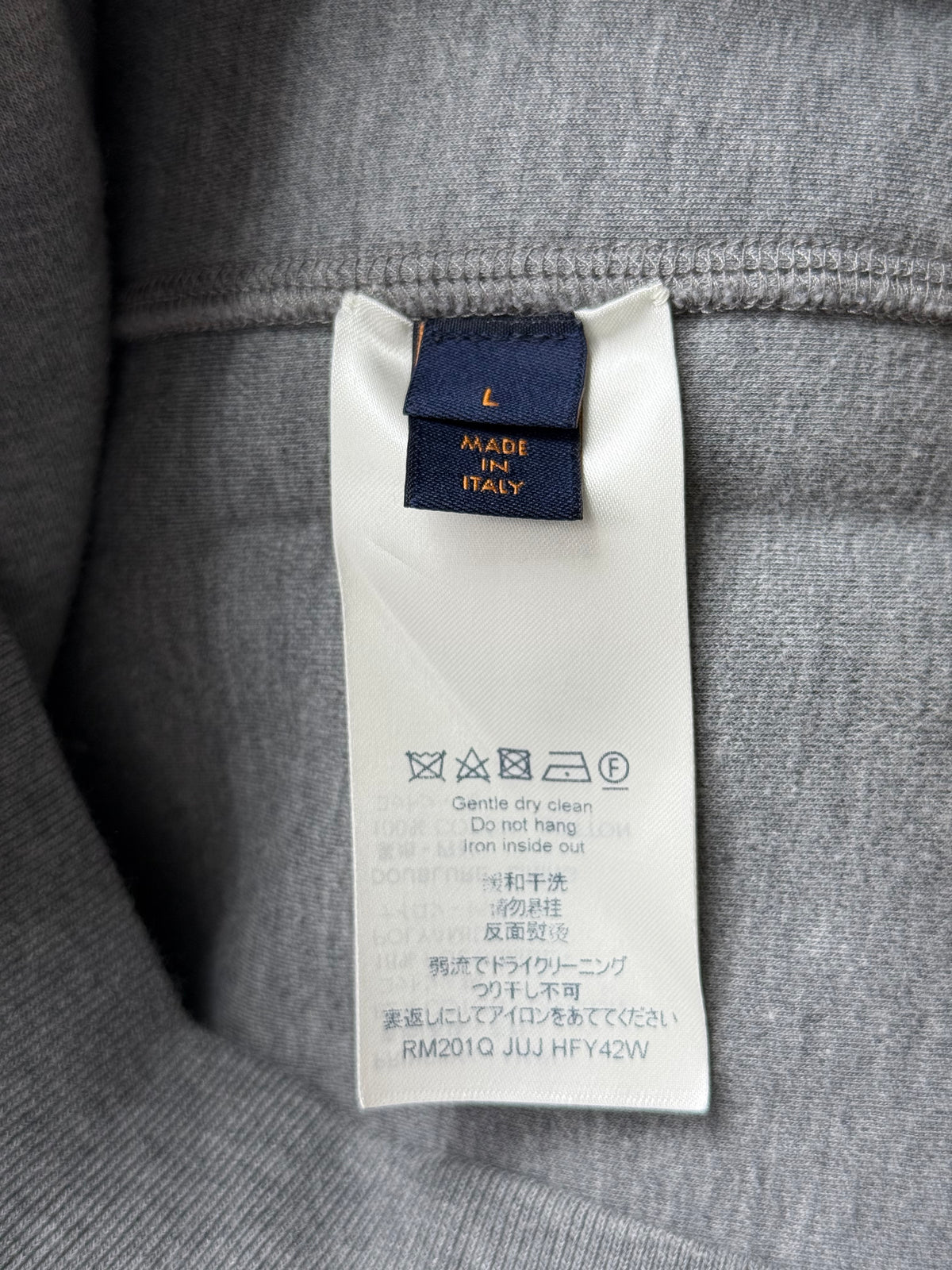 Louis Vuitton Grey Staples Zip Up Hoodie