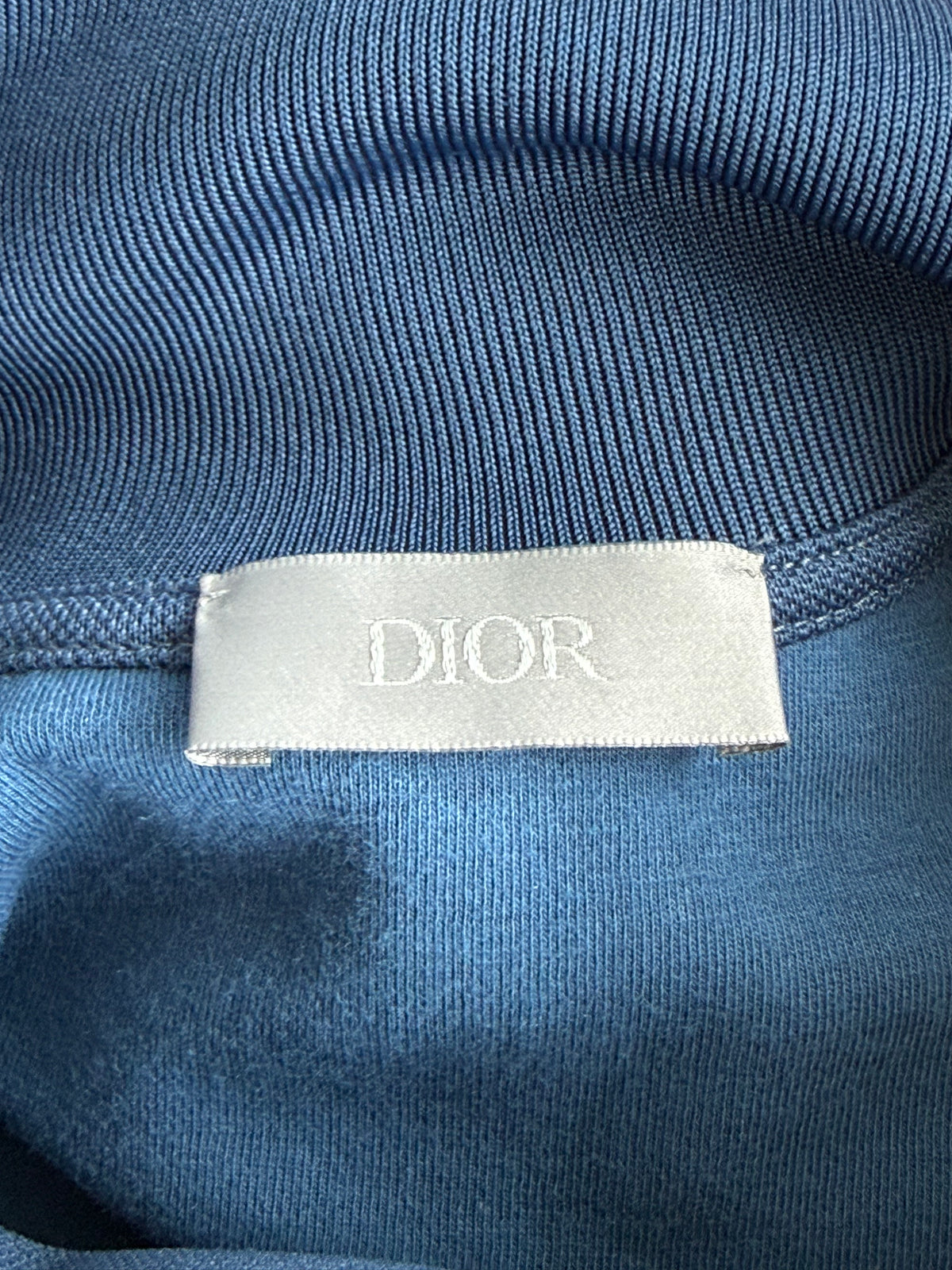 Dior Blue Rubber Logo Shorts