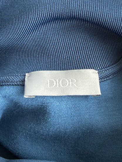 Dior Blue Rubber Logo Shorts