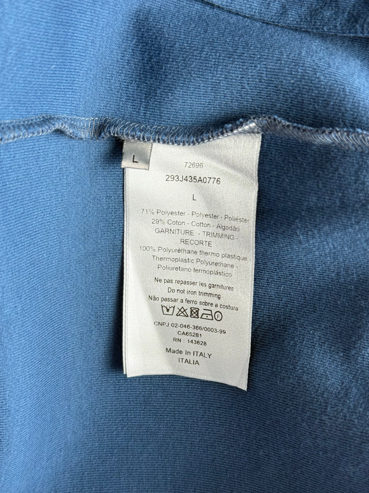 Dior Blue Rubber Logo Shorts