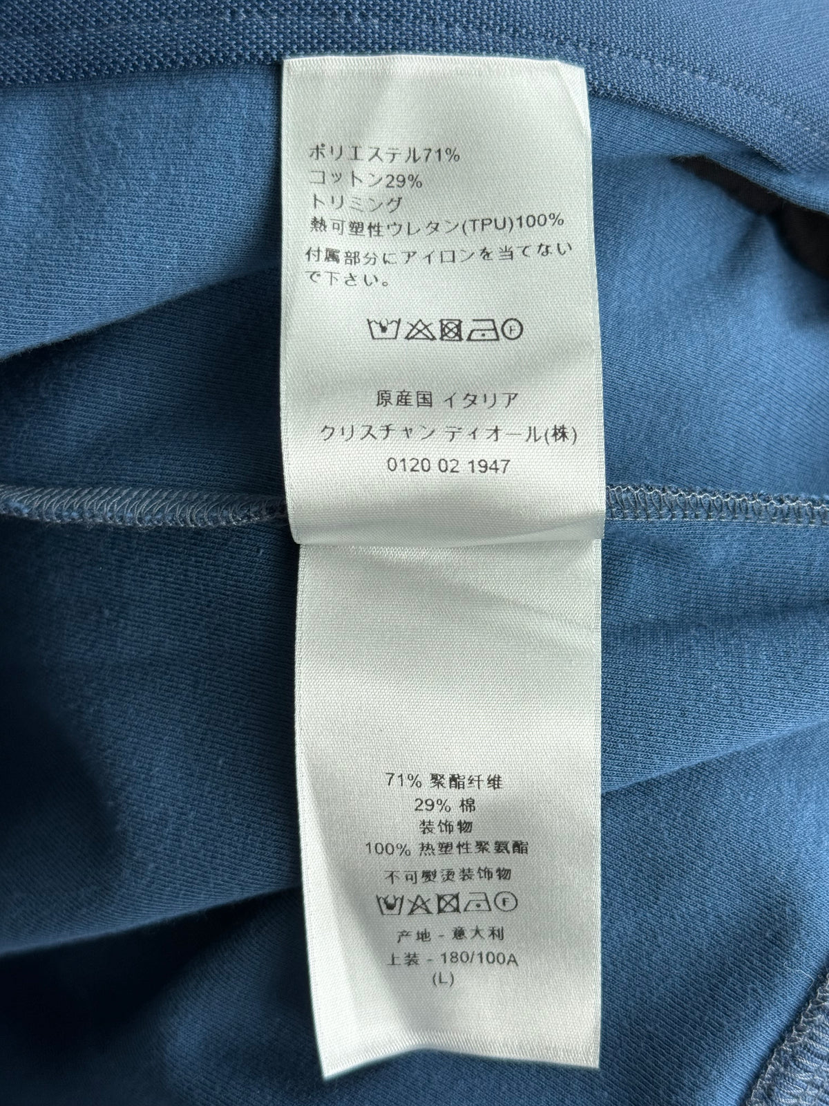 Dior Blue Rubber Logo Shorts