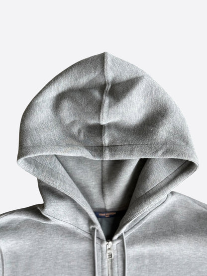 Louis Vuitton Grey Staples Zip Up Hoodie