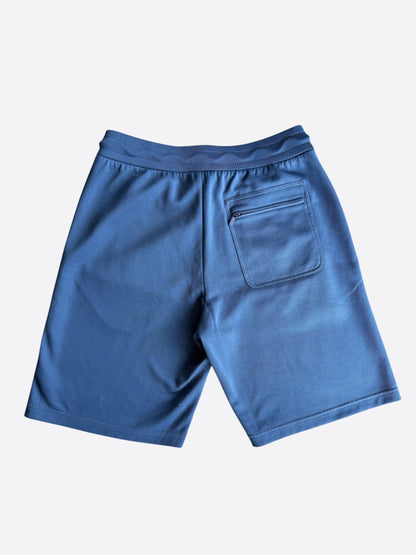 Dior Blue Rubber Logo Shorts