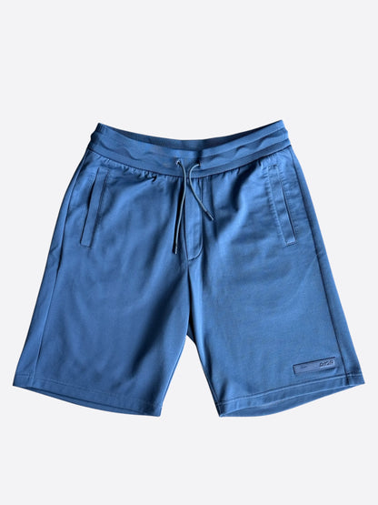 Dior Blue Rubber Logo Shorts