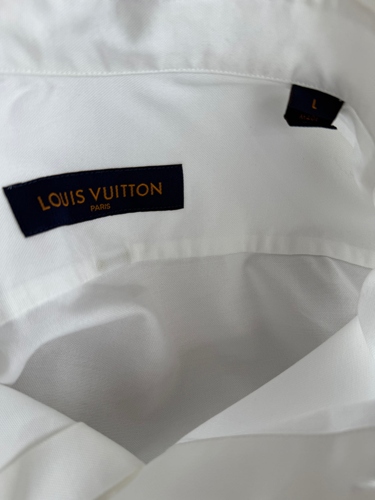 Louis Vuitton White Staples Button Up Shirt