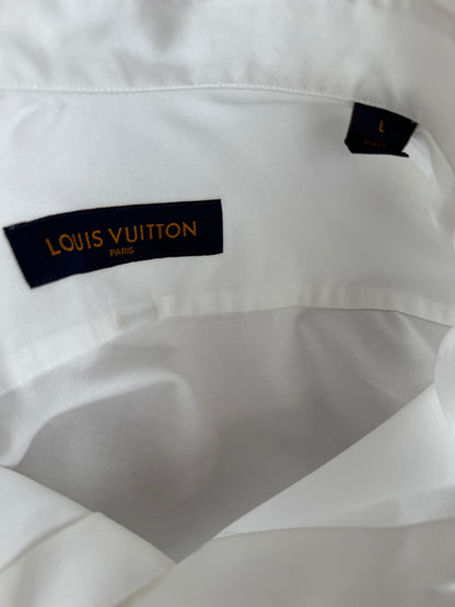 Louis Vuitton White Staples Button Up Shirt