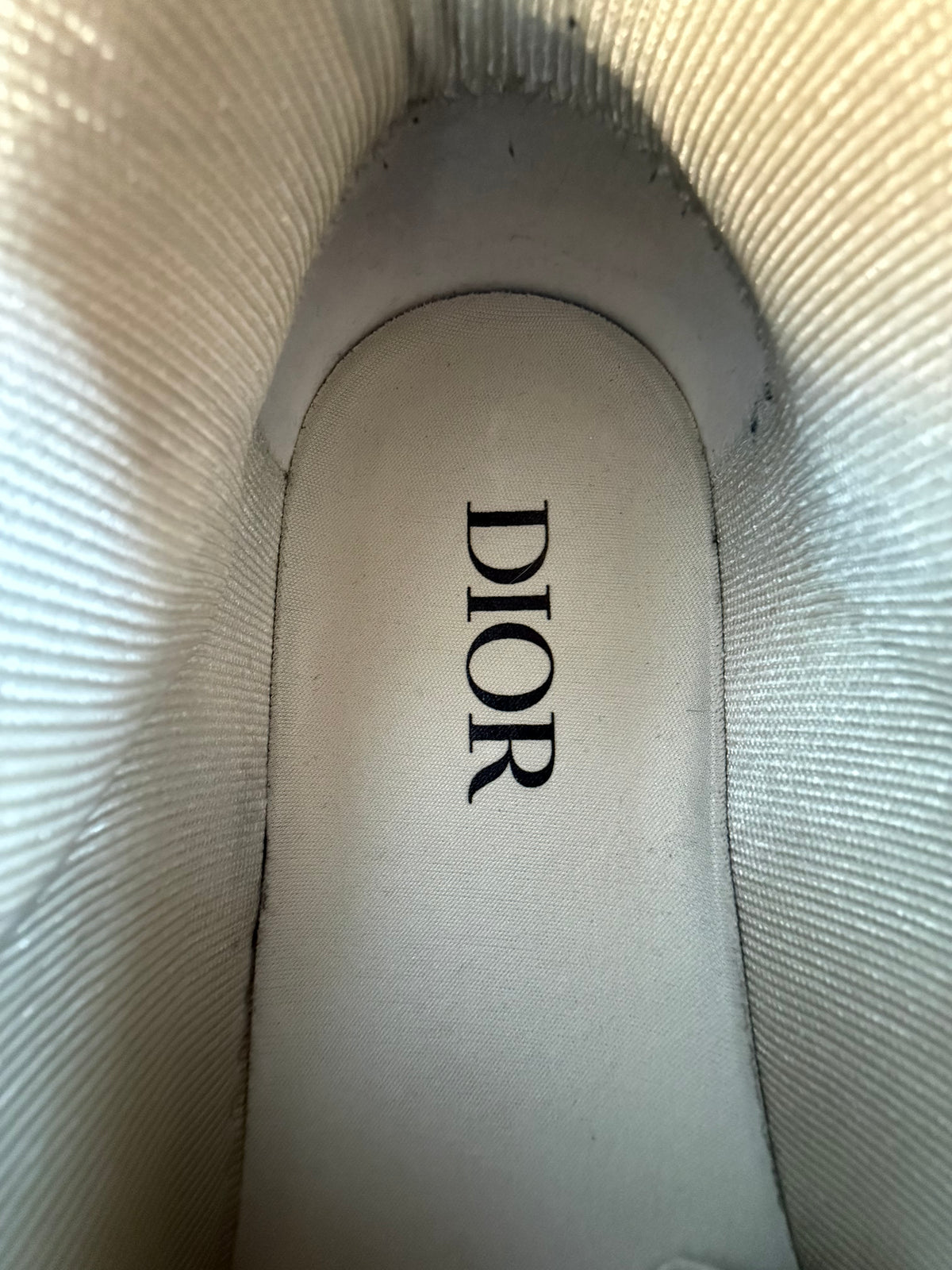 Dior White & Grey Oblique B27 Sneakers