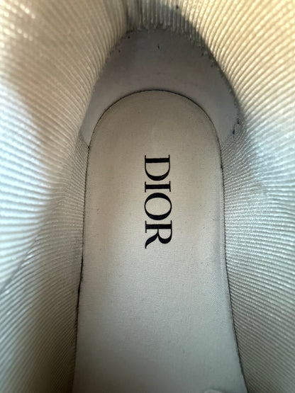 Dior White & Grey Oblique B27 Sneakers