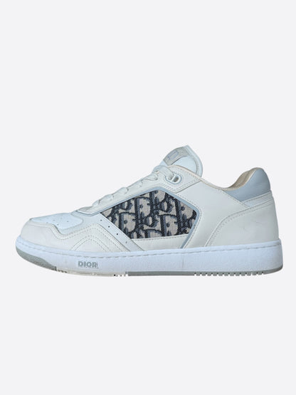 Dior White & Grey Oblique B27 Sneakers