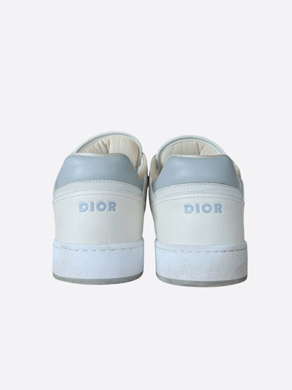 Dior White & Grey Oblique B27 Sneakers
