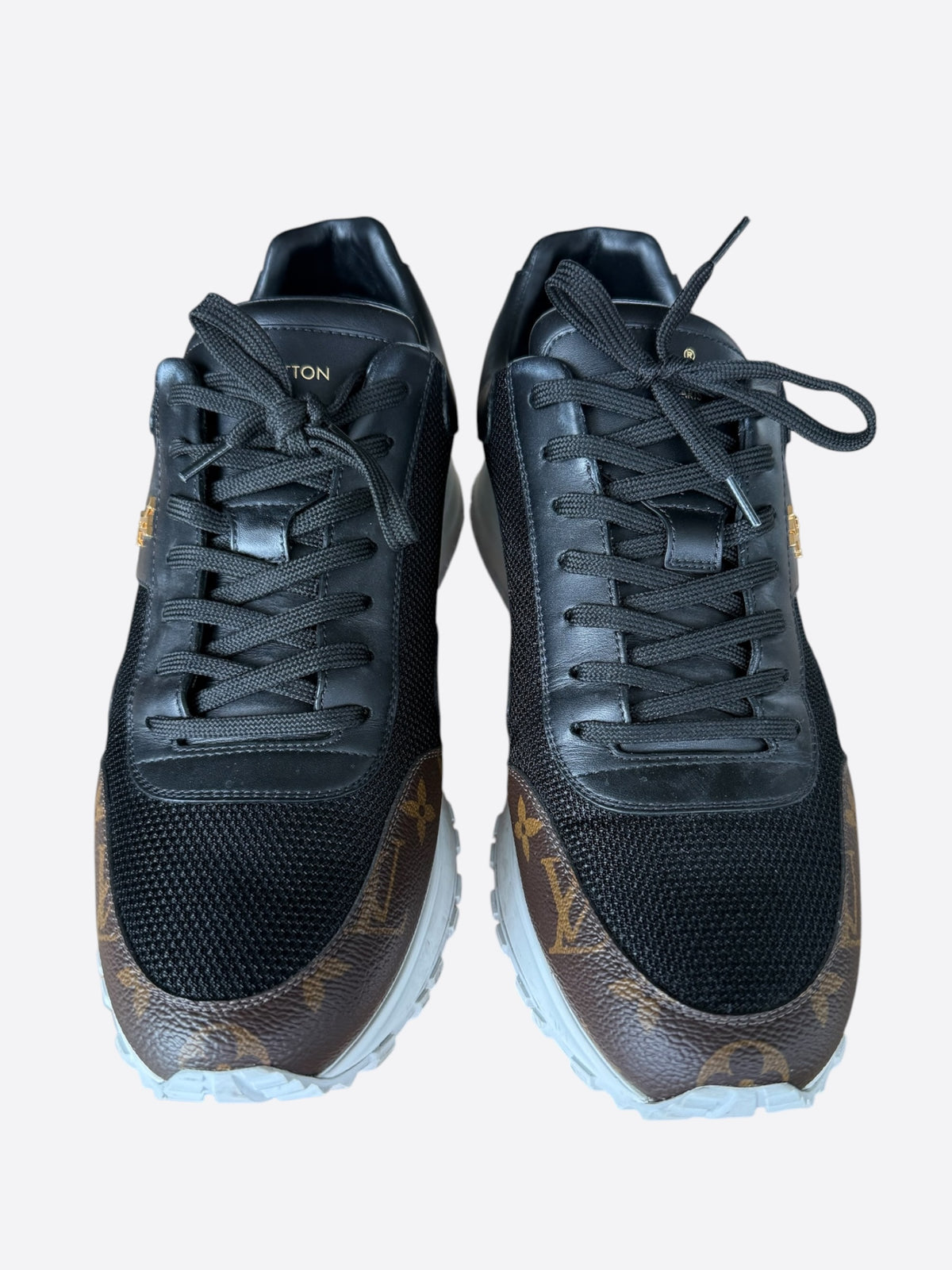 Louis Vuitton Black & Brown Monogram Runaway Sneakers