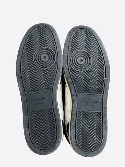 Louis Vuitton Black & White Monogram Rivoli High Top Sneakers