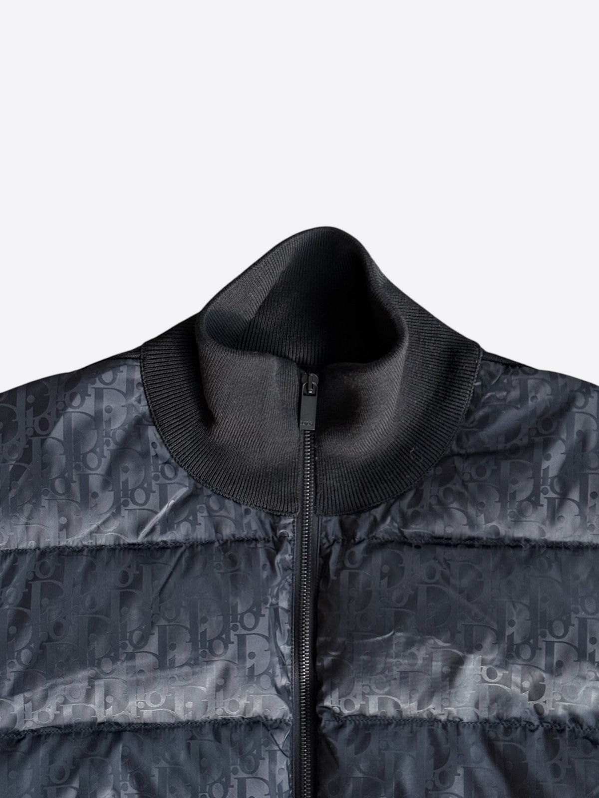 Dior Black Oblique Knit Puffer Jacket