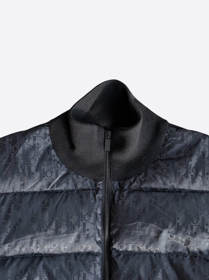 Dior Black Oblique Knit Puffer Jacket