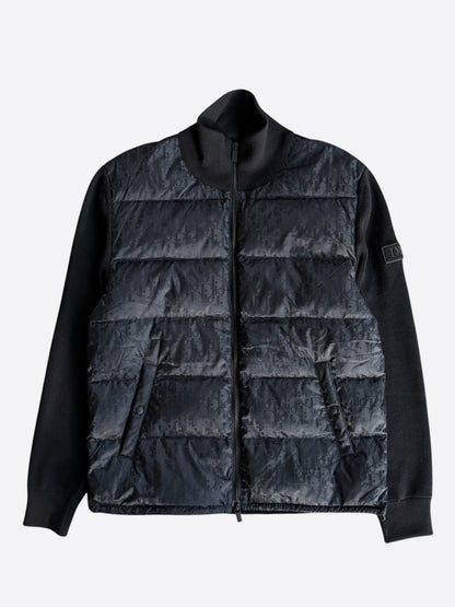 Dior Black Oblique Knit Puffer Jacket