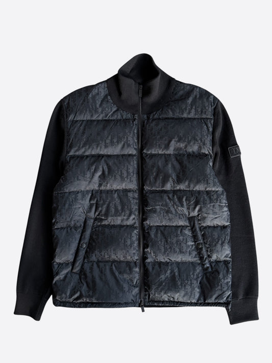 Dior Black Oblique Knit Puffer Jacket