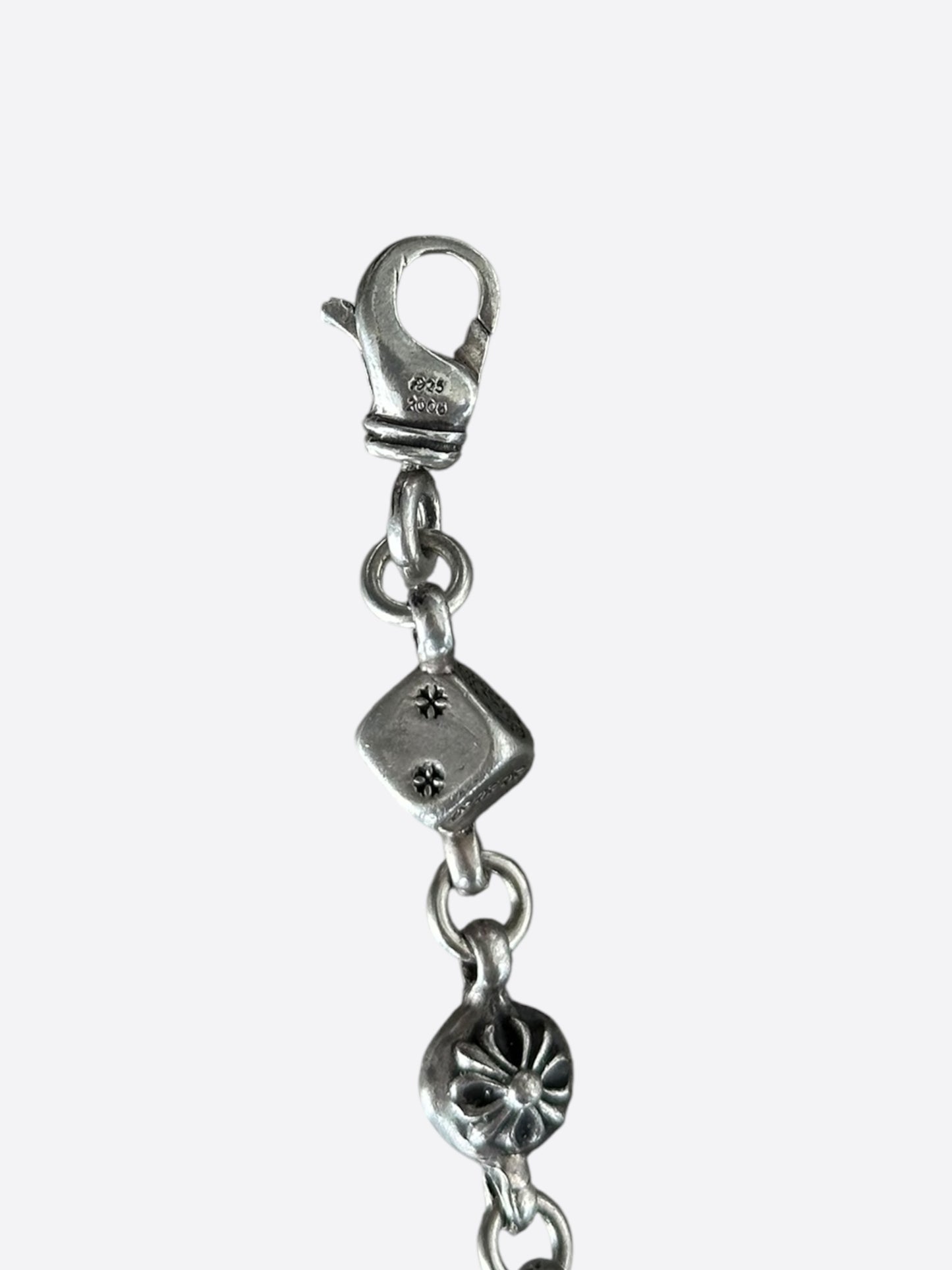 Chrome Hearts Silver Dice Bracelet