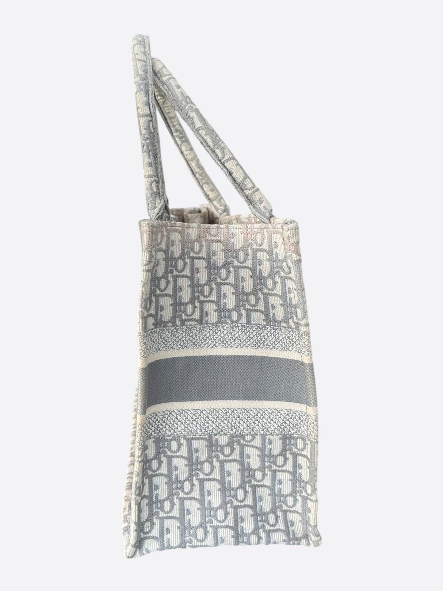 Dior Beige & Grey Oblique Medium Book Tote