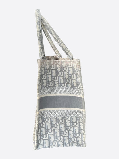 Dior Beige & Grey Oblique Medium Book Tote