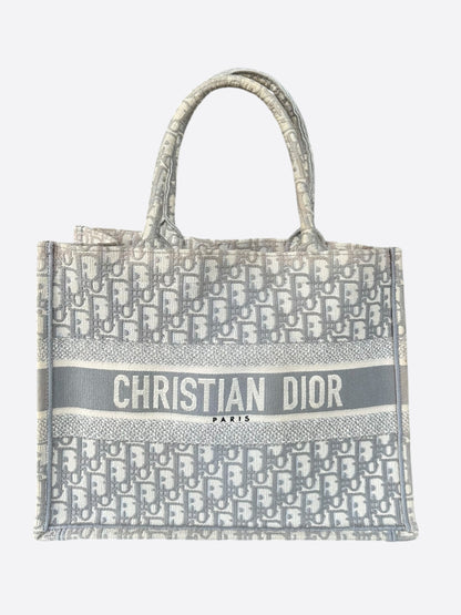 Dior Beige & Grey Oblique Medium Book Tote