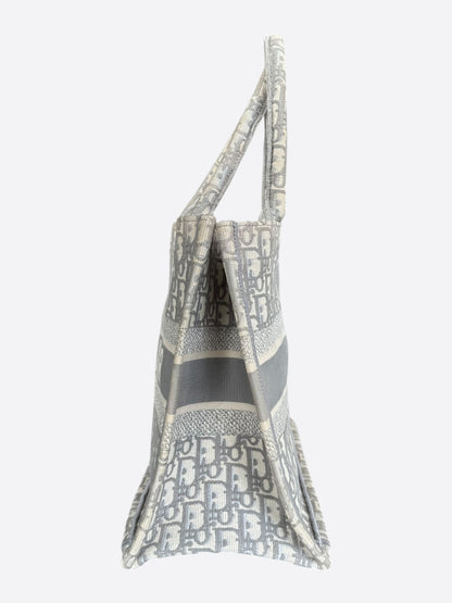Dior Beige & Grey Oblique Medium Book Tote