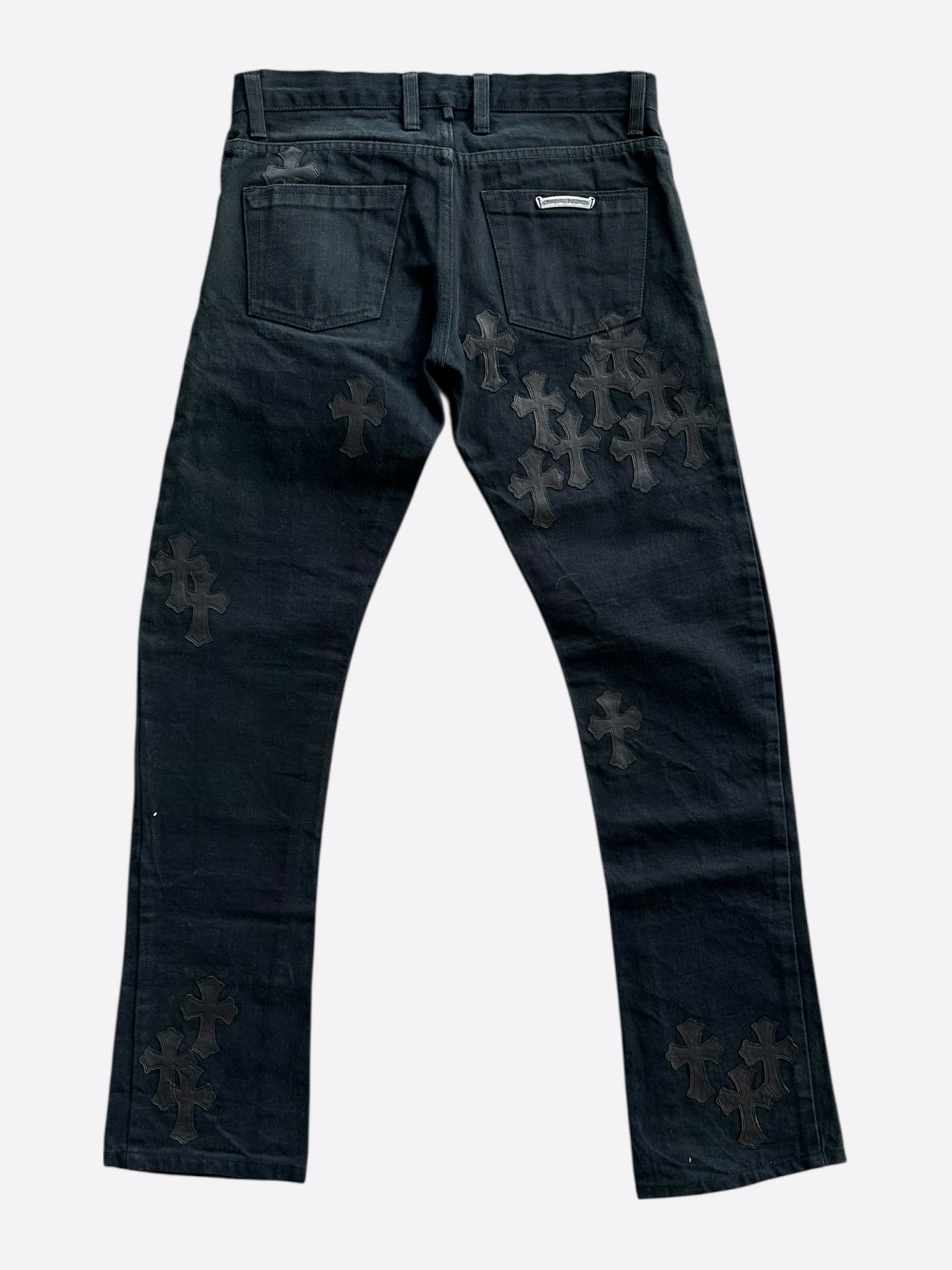 Chrome Hearts Black Cross Patch Jeans