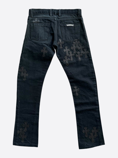 Chrome Hearts Black Cross Patch Jeans