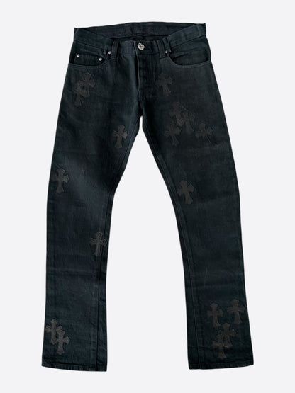 Chrome Hearts Black Cross Patch Jeans