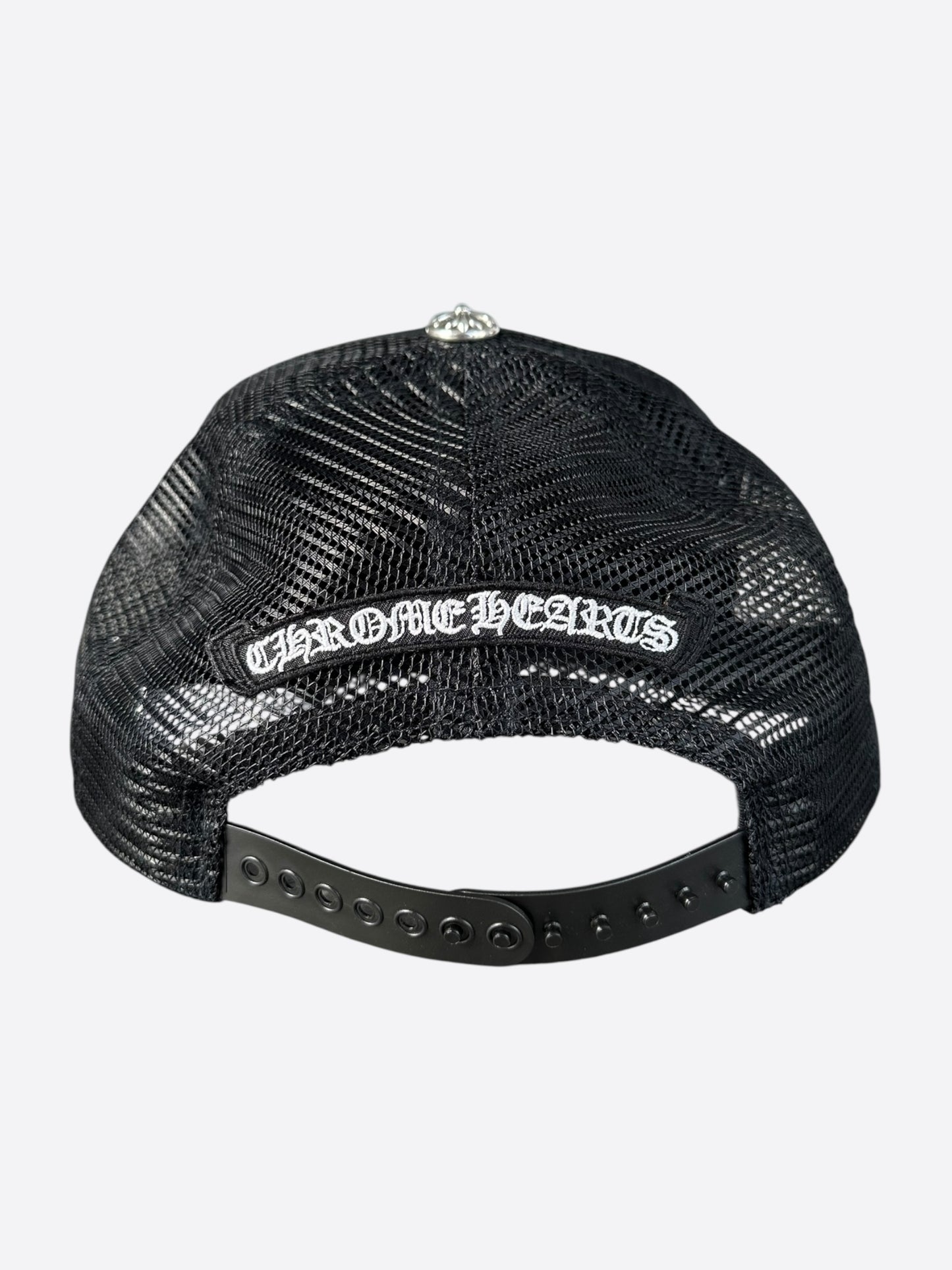 Chrome Hearts Black & Camouflage Triple Cross Patch Trucker Hat