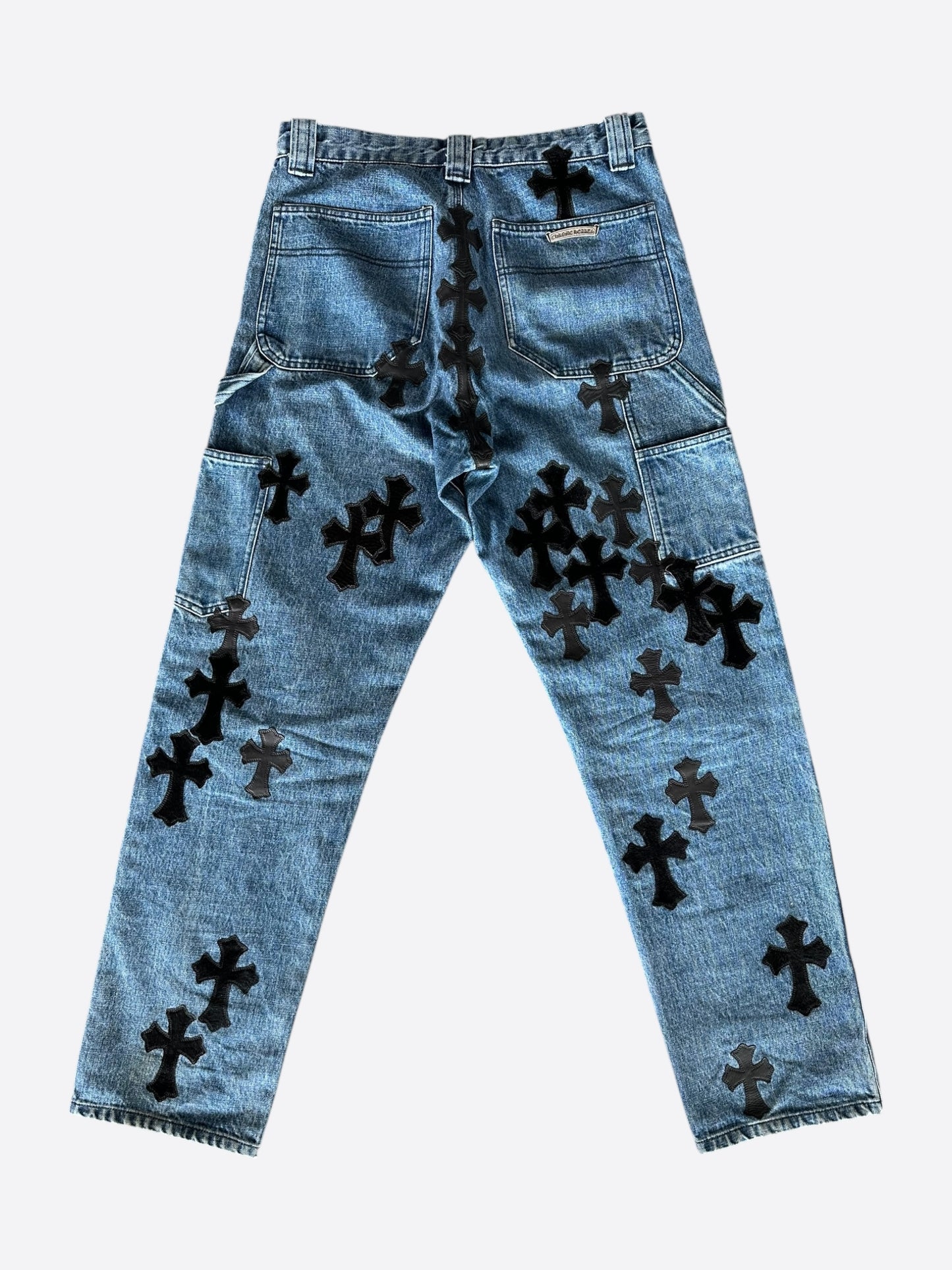 Chrome Hearts Blue Multicolor Patch 1/1 Carpenter Jeans