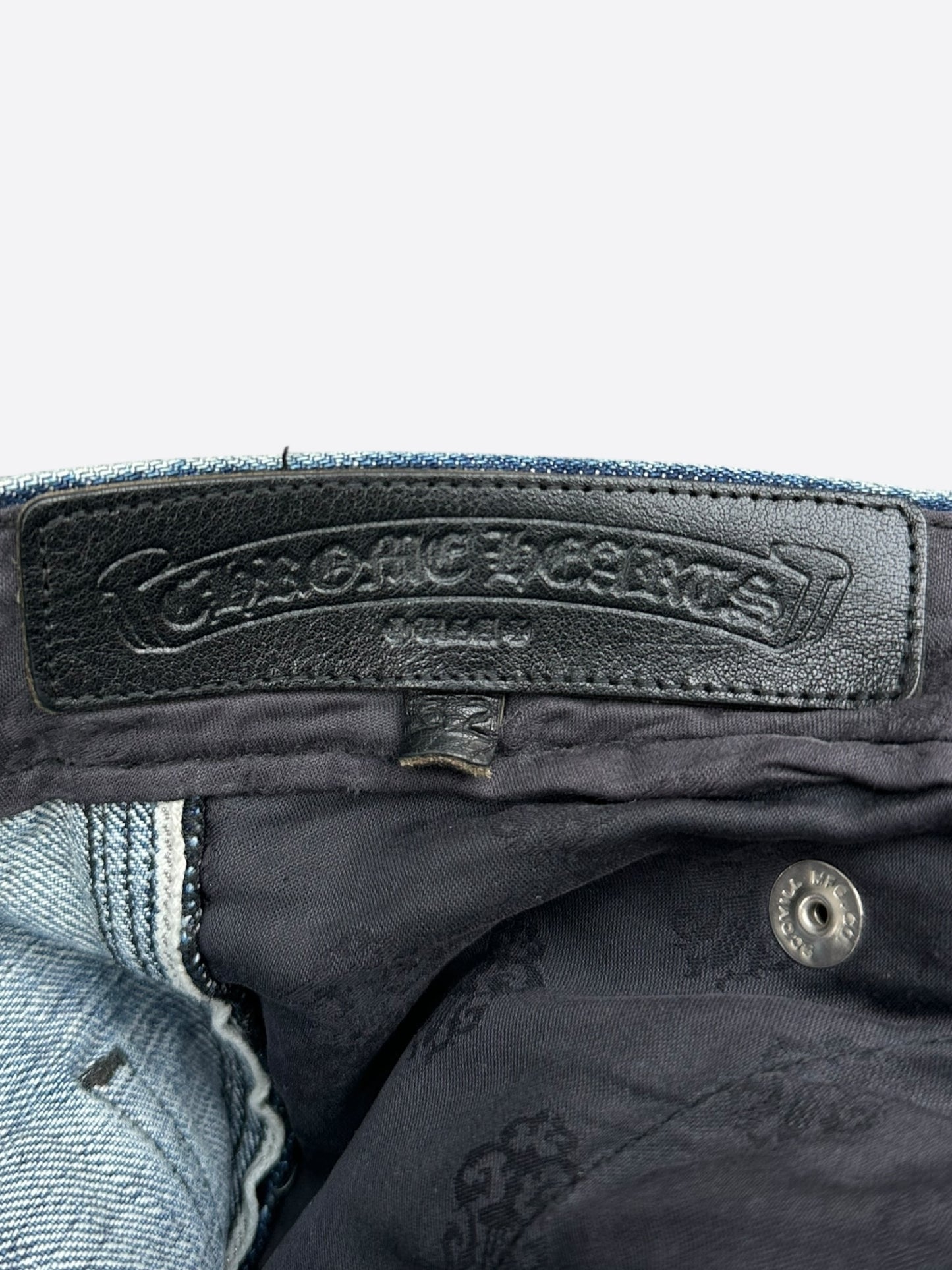 Chrome Hearts Blue Multicolor Patch 1/1 Carpenter Jeans
