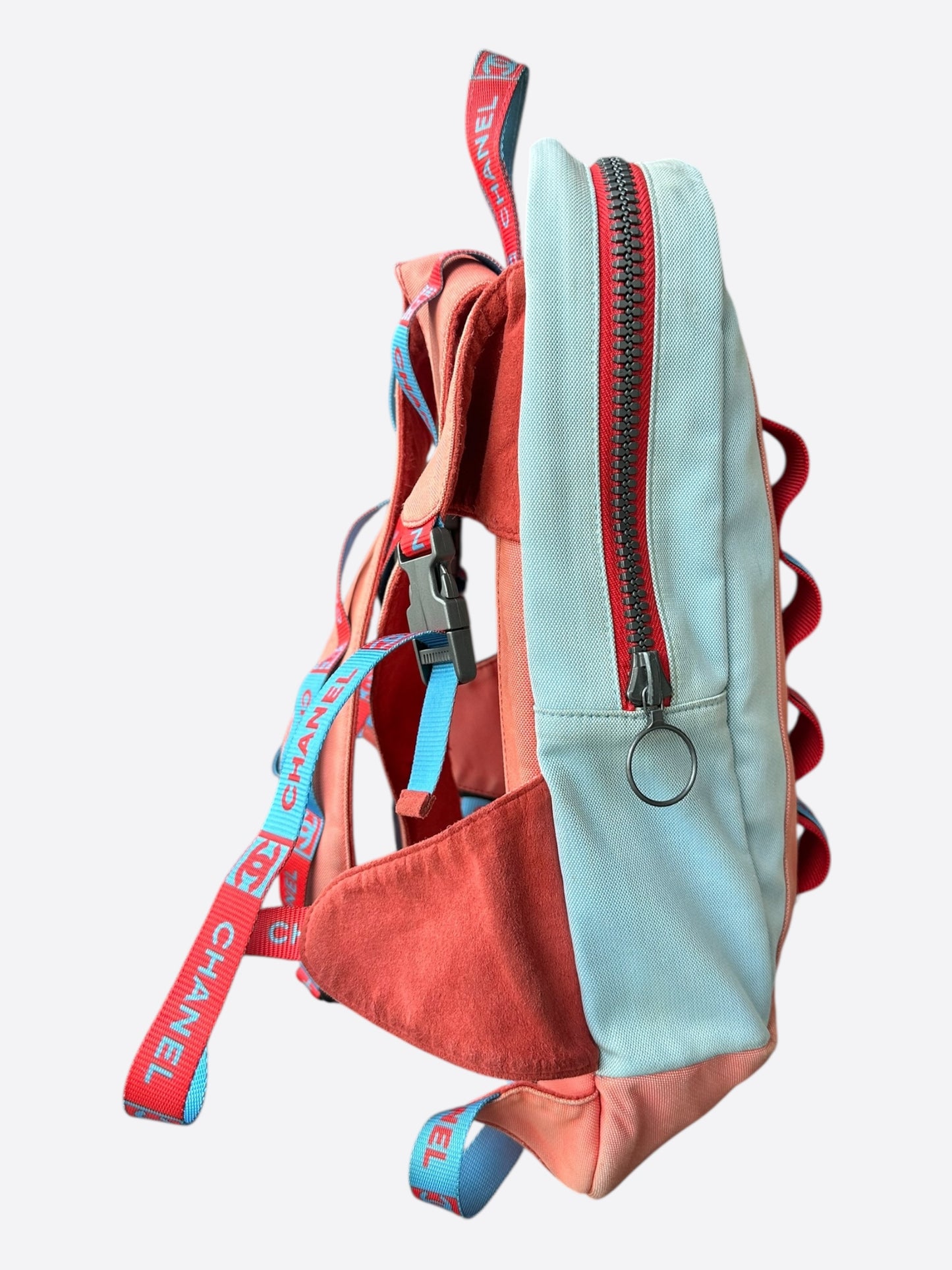 Chanel Blue & Orange CC Logo Backpack
