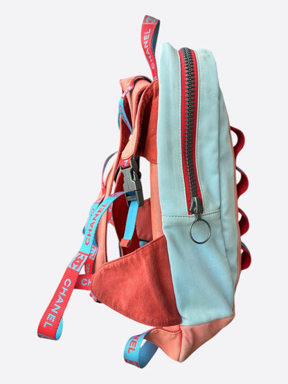 Chanel Blue & Orange CC Logo Backpack