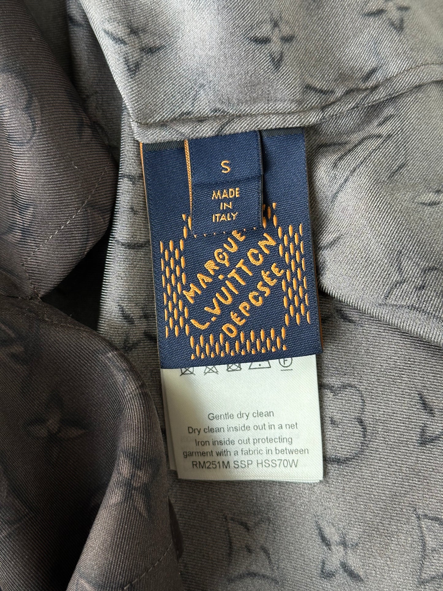 Louis Vuitton Brown Monogram Silk Button Up Shirt