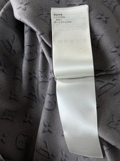 Louis Vuitton Brown Monogram Silk Button Up Shirt