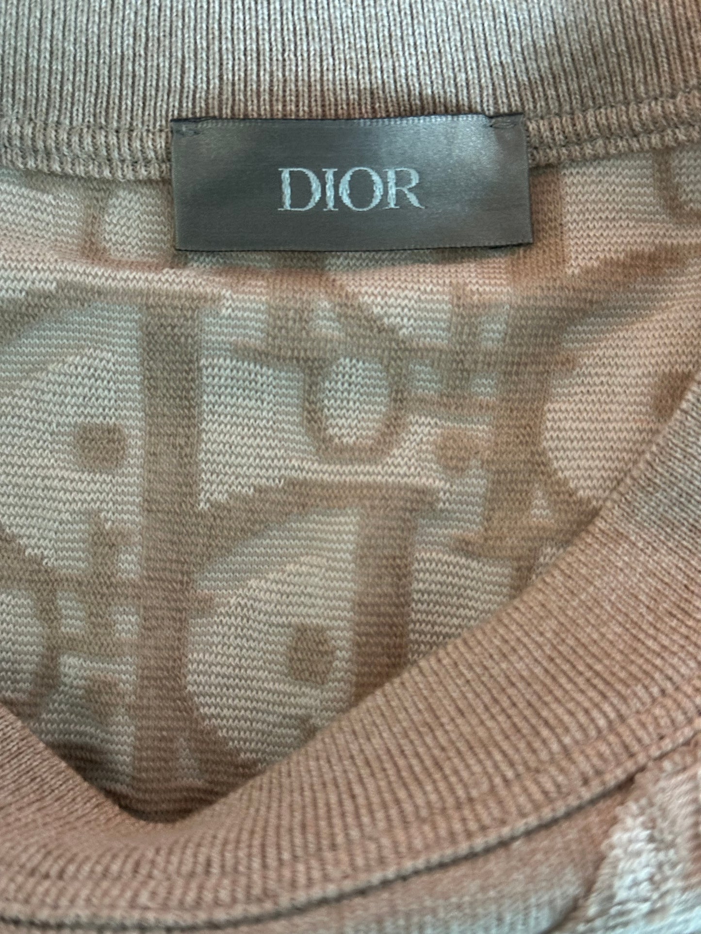 Dior Beige & White Oblique Towel T-Shirt