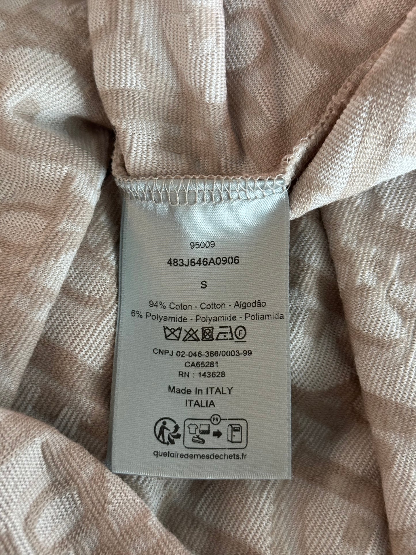 Dior Beige & White Oblique Towel T-Shirt
