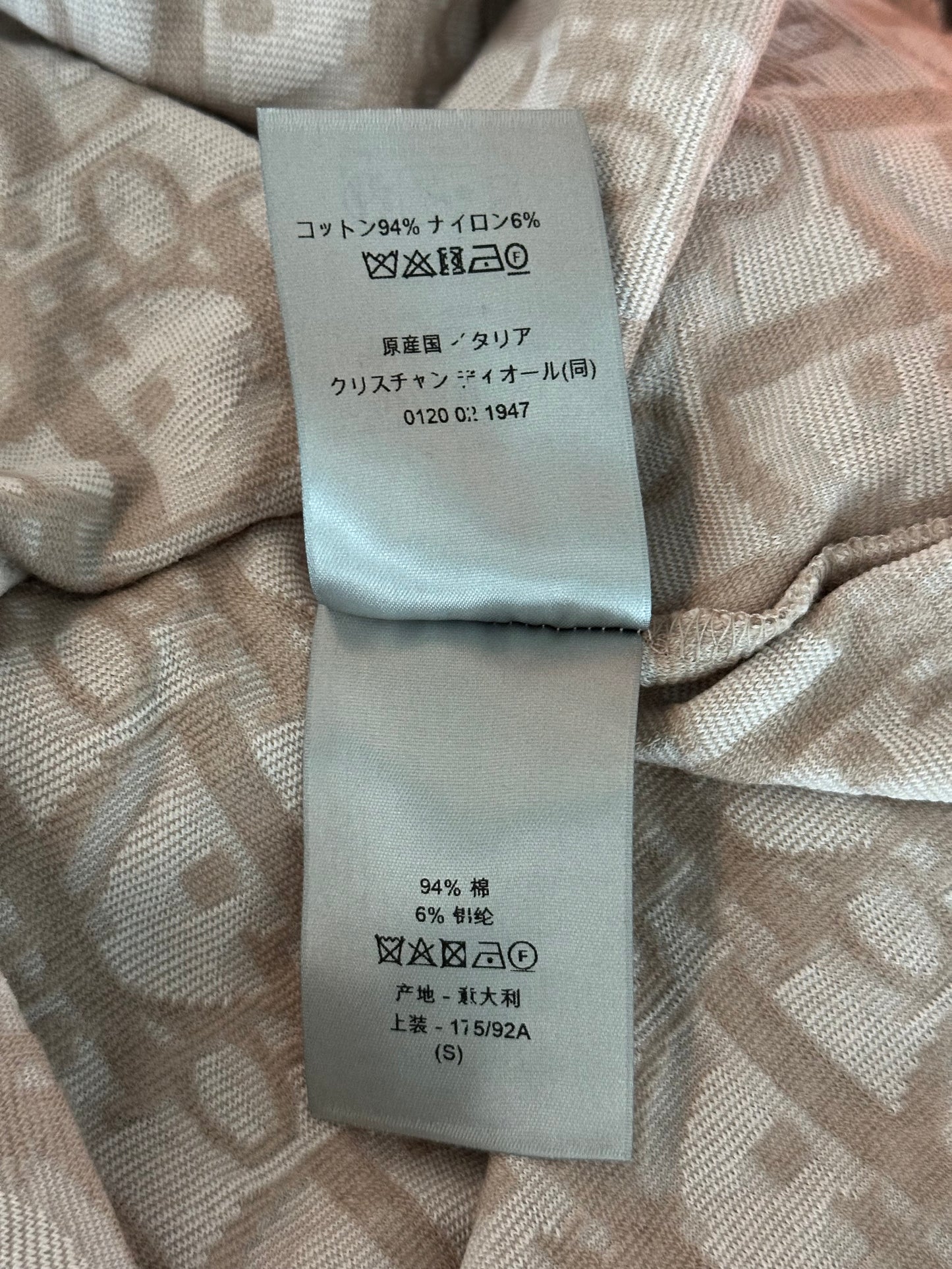 Dior Beige & White Oblique Towel T-Shirt