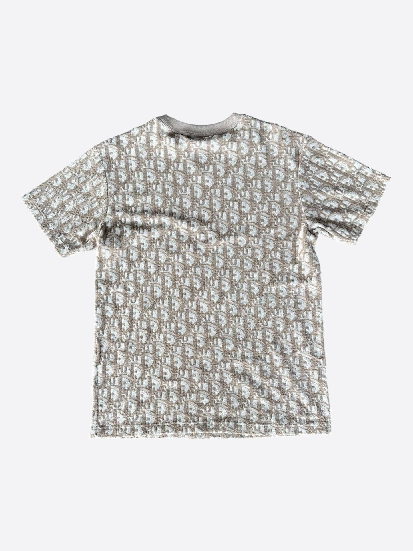 Dior Beige & White Oblique Towel T-Shirt