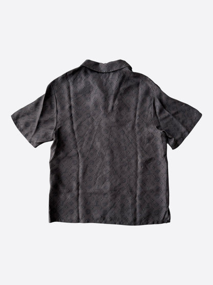 Louis Vuitton Brown Monogram Silk Button Up Shirt