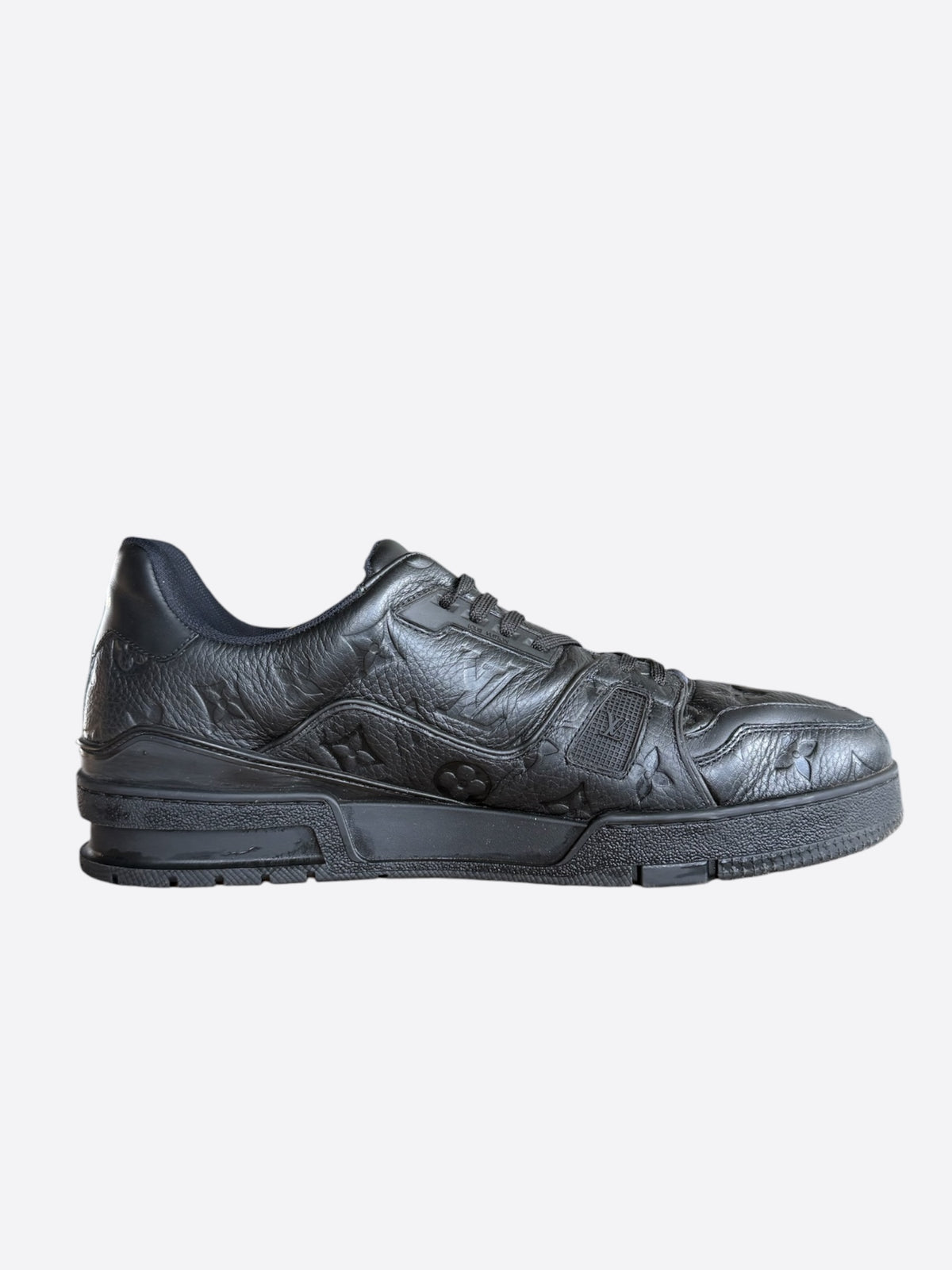 Louis Vuitton Black Embossed Monogram Taurillon Trainers