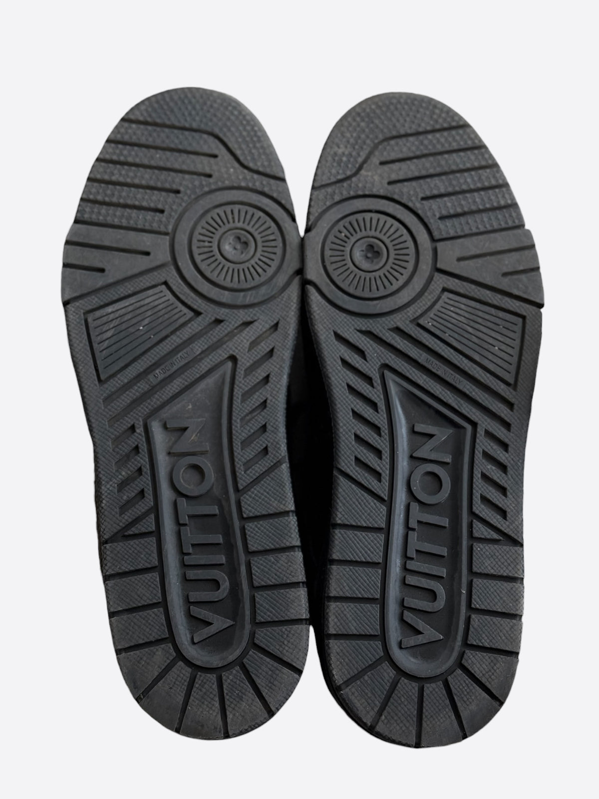 Louis Vuitton Black Embossed Monogram Taurillon Trainers