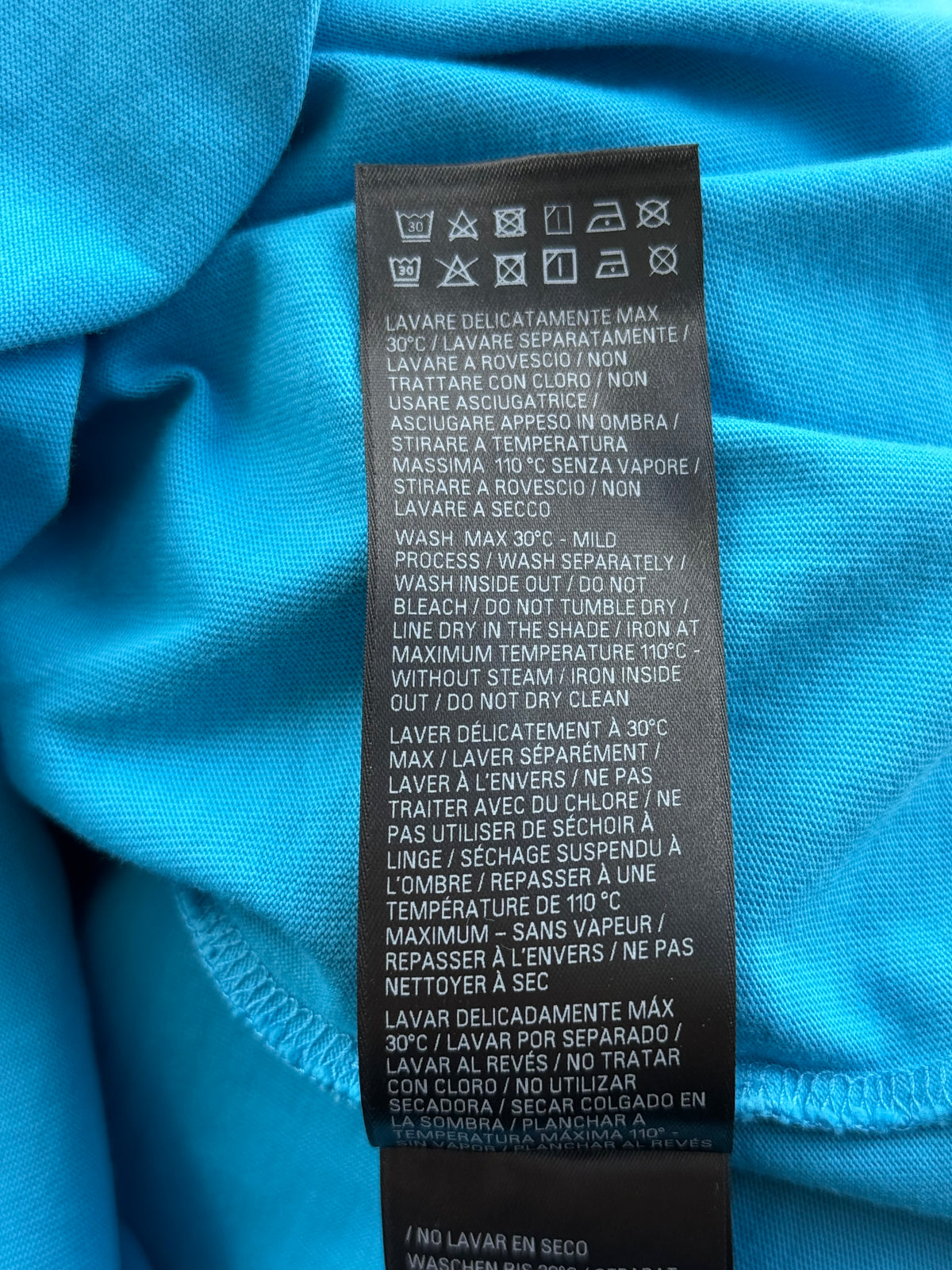 Balenciaga Blue & White Embroidered BB Logo T-Shirt