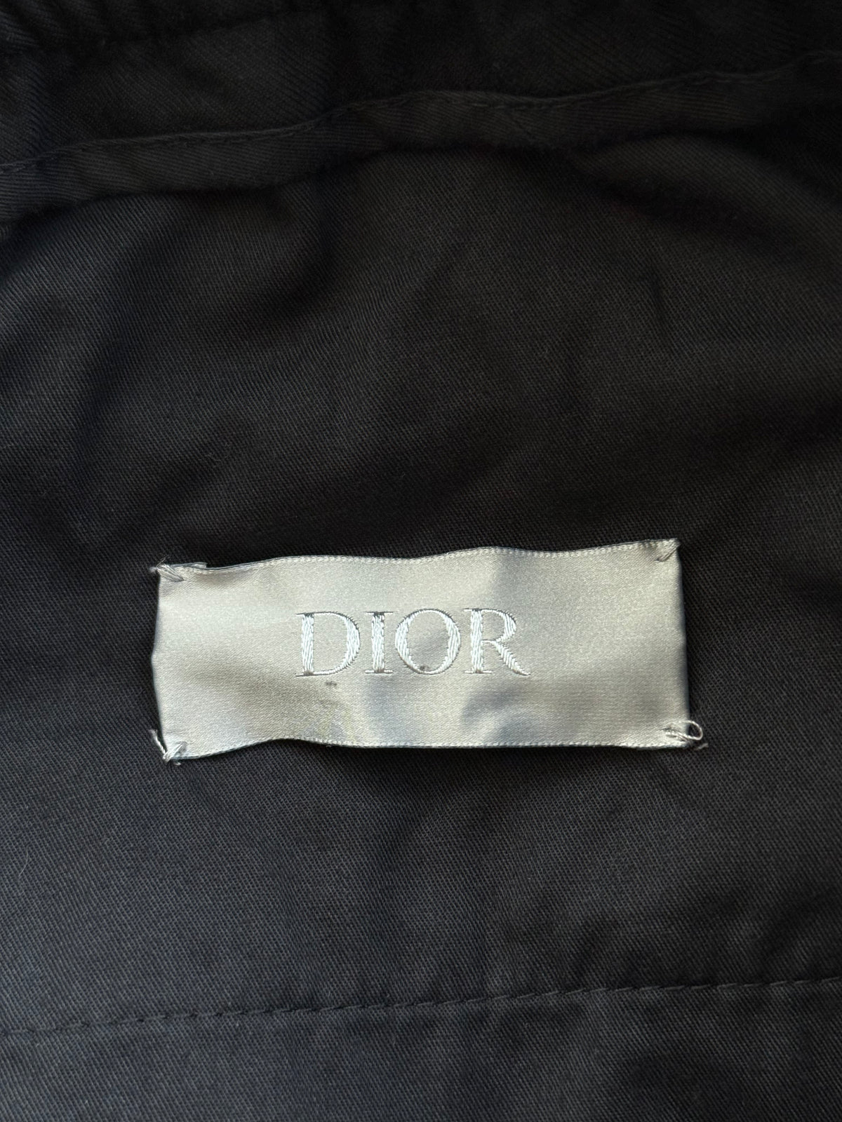 Dior Black Pleated Wool Jogger Pants