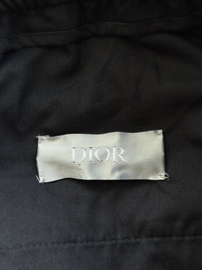 Dior Black Pleated Wool Jogger Pants