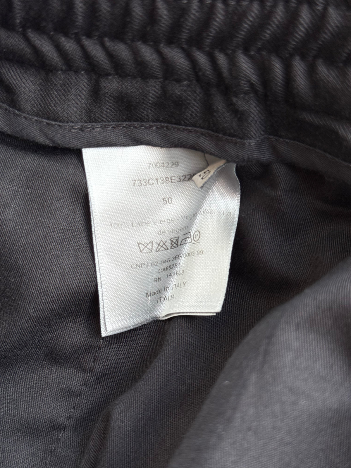 Dior Black Pleated Wool Jogger Pants