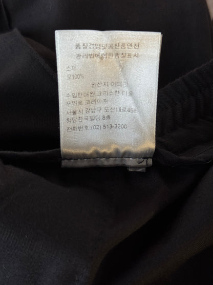 Dior Black Pleated Wool Jogger Pants