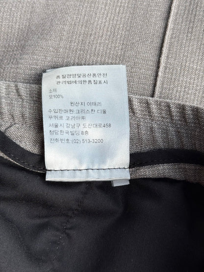 Dior Grey Pleated Wool Jogger Pants