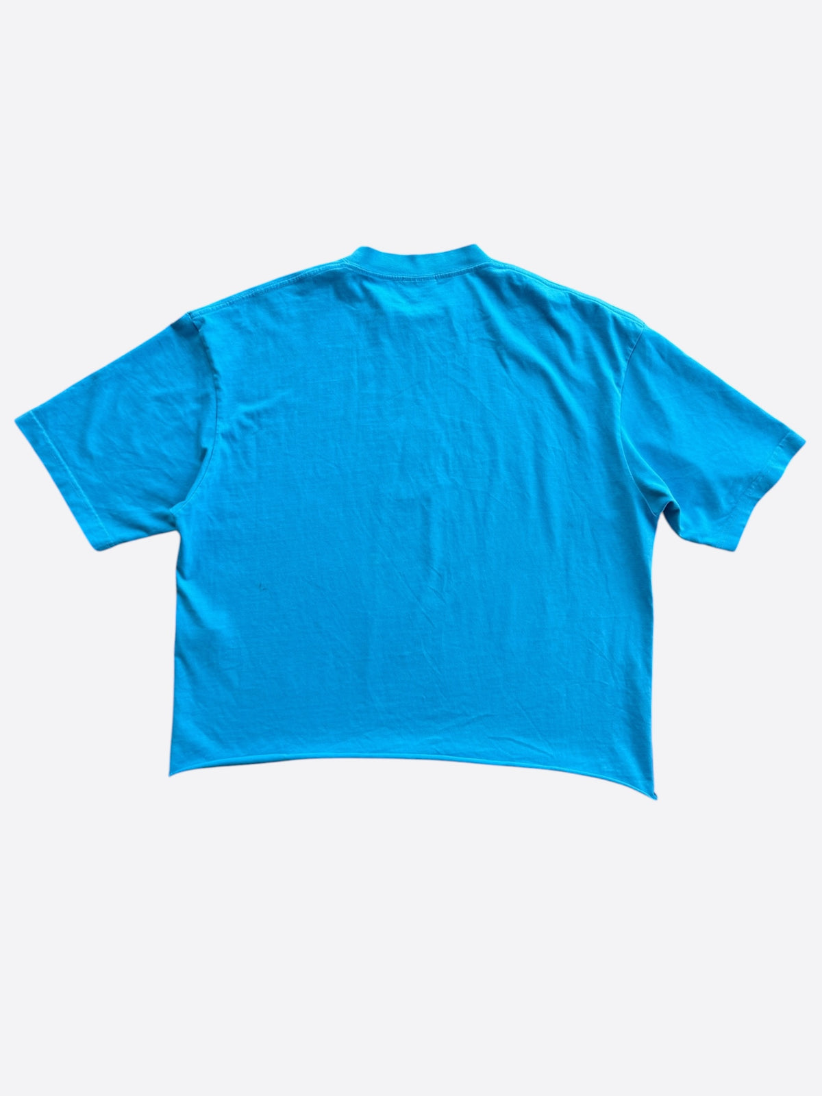 Balenciaga Blue & White Embroidered BB Logo T-Shirt